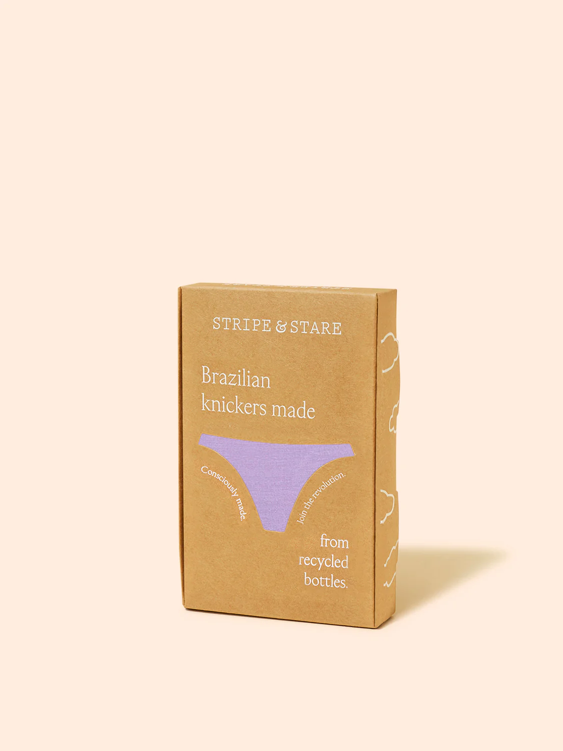 Eco Lace Brazilian Knicker - Lavender Haze - Image 7