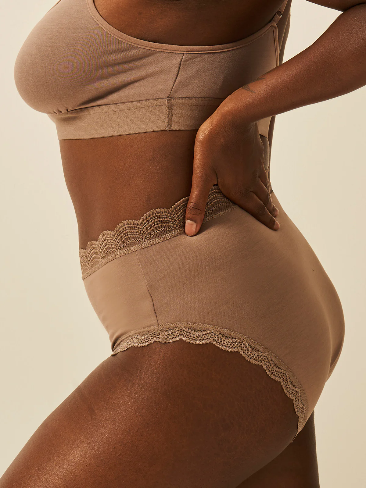 High Rise Knicker - Taupe - Image 3