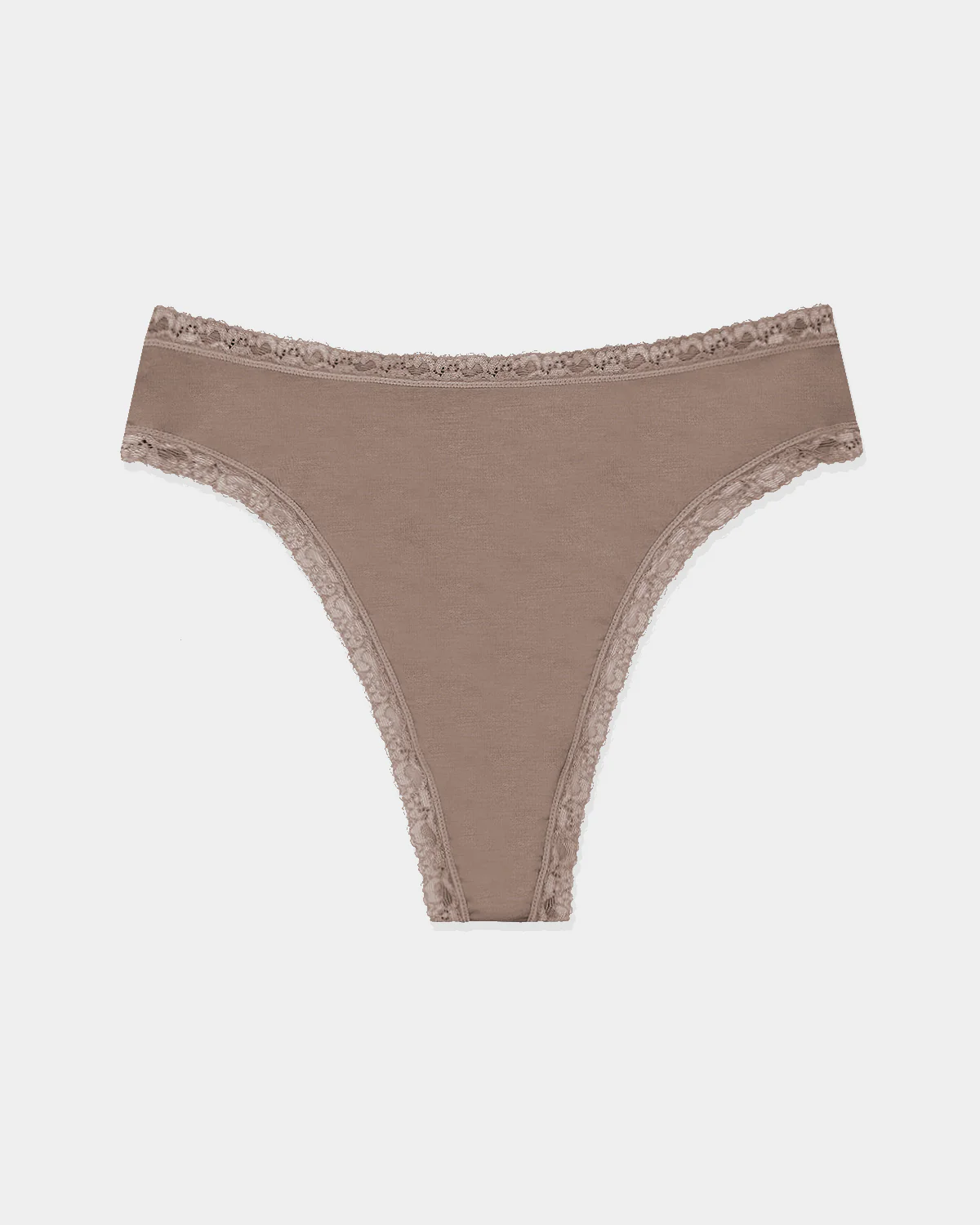 High Waisted Thong  - Taupe - Image 4