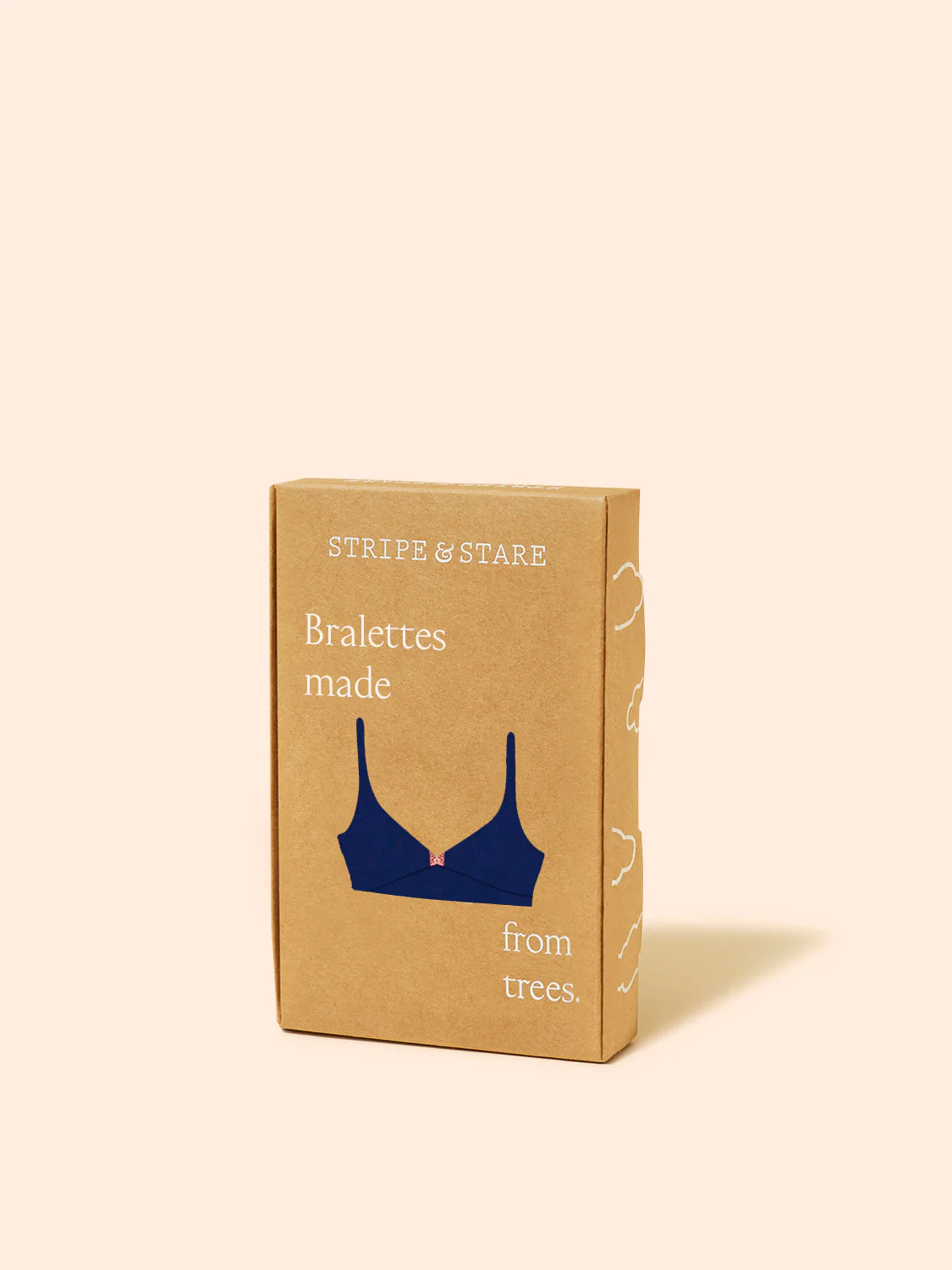 Lace Plunge Bra - Navy & Neon Peach - Image 6