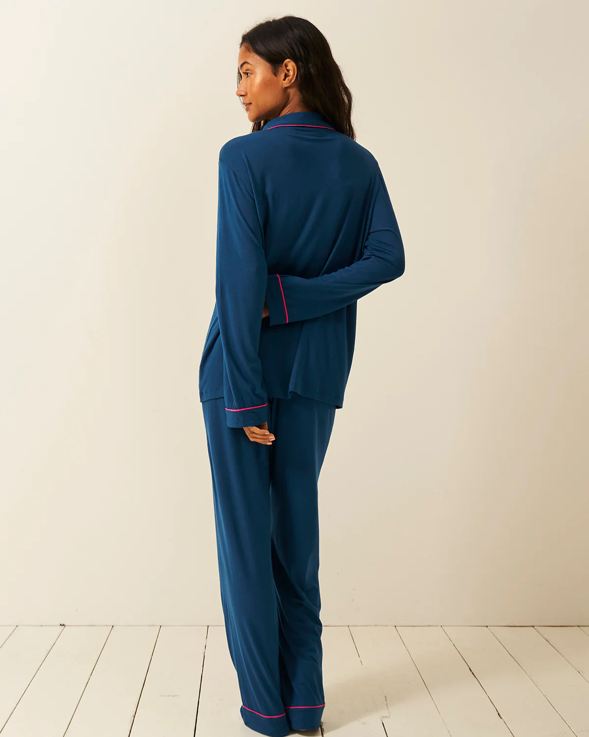 Long Pyjama Set - Midnight and Raspberry - Image 3