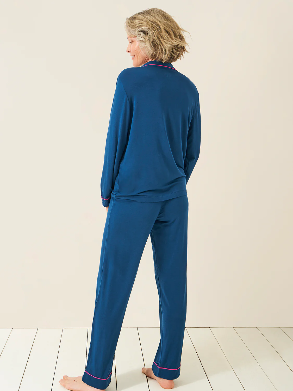 Long Pyjama Set - Midnight and Raspberry - Image 7