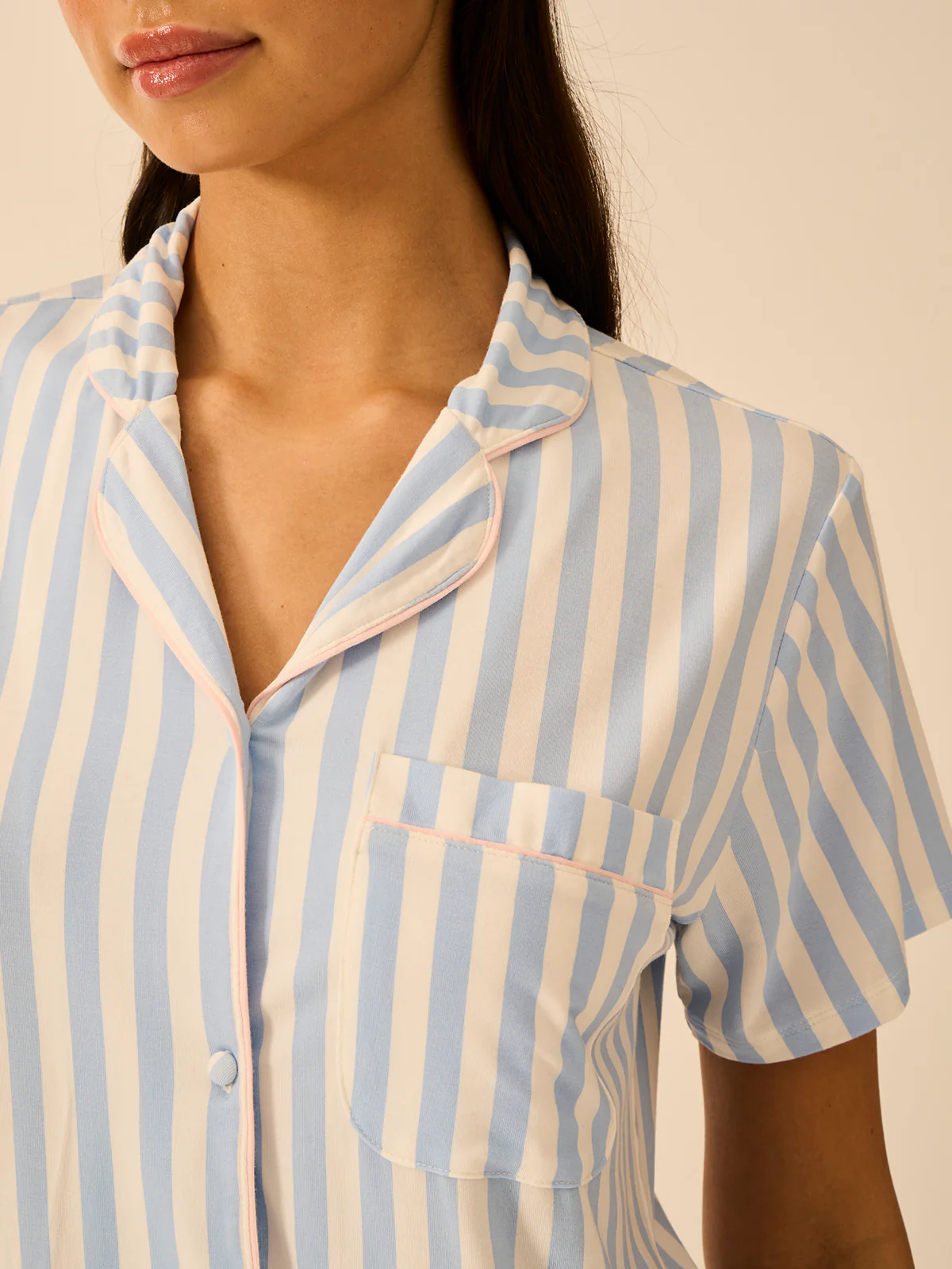 Short Pyjama Set - Serenity Stripe - Image 3