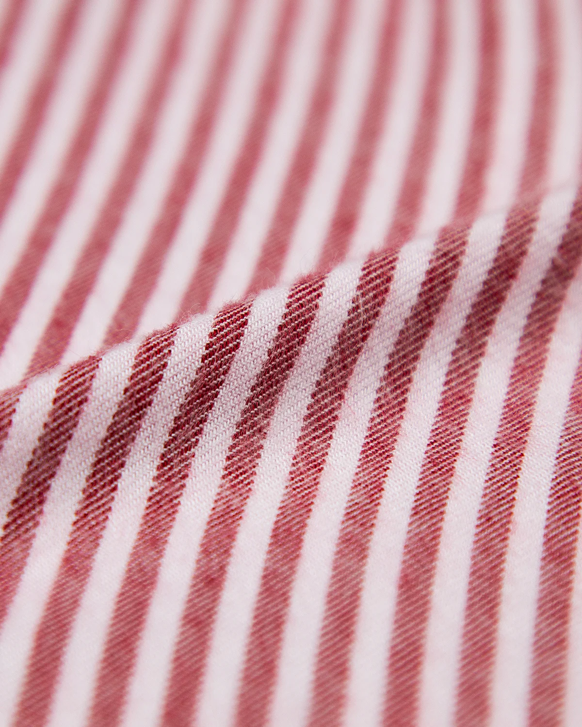 Soft Brushed Woven Pyjama Top - Red Stripe - Image 9
