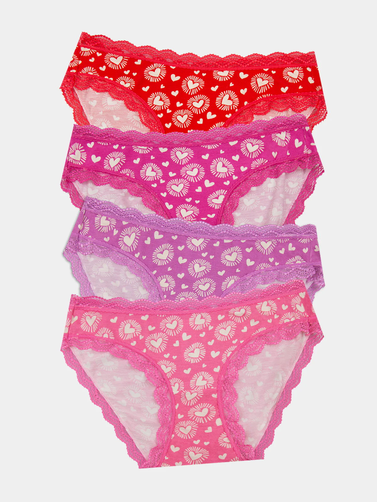 The Original Knicker Four Pack - Hearts on Fire