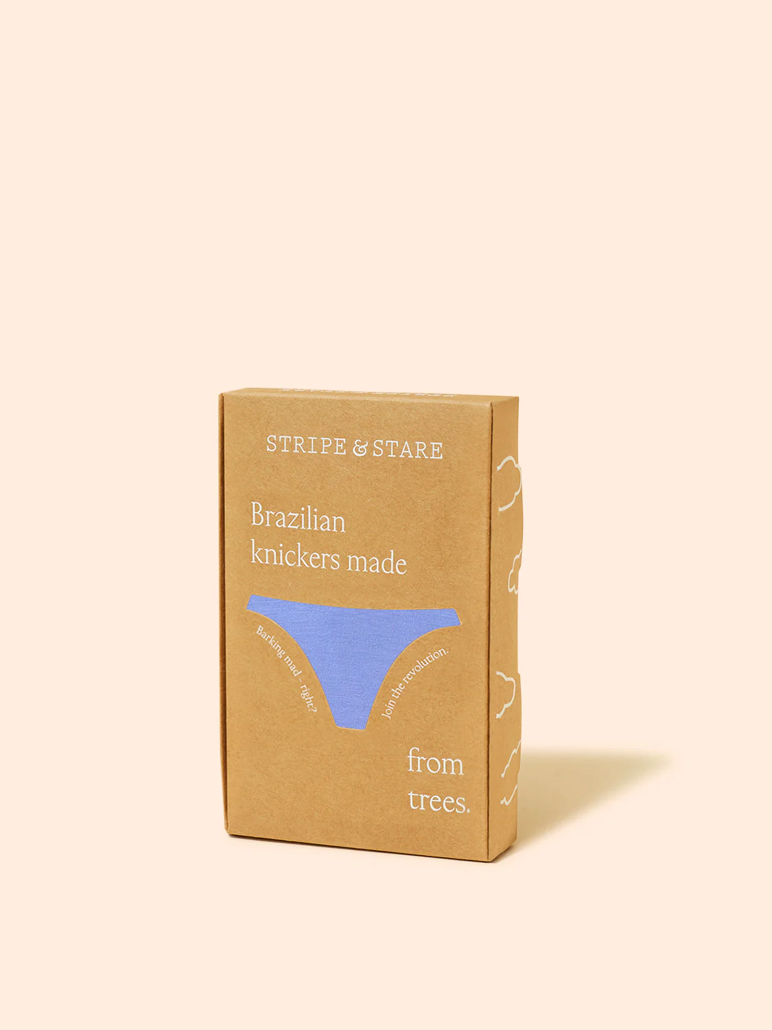 ZigZag Lace Brazilian Knicker - Cornflower Blue - Image 6