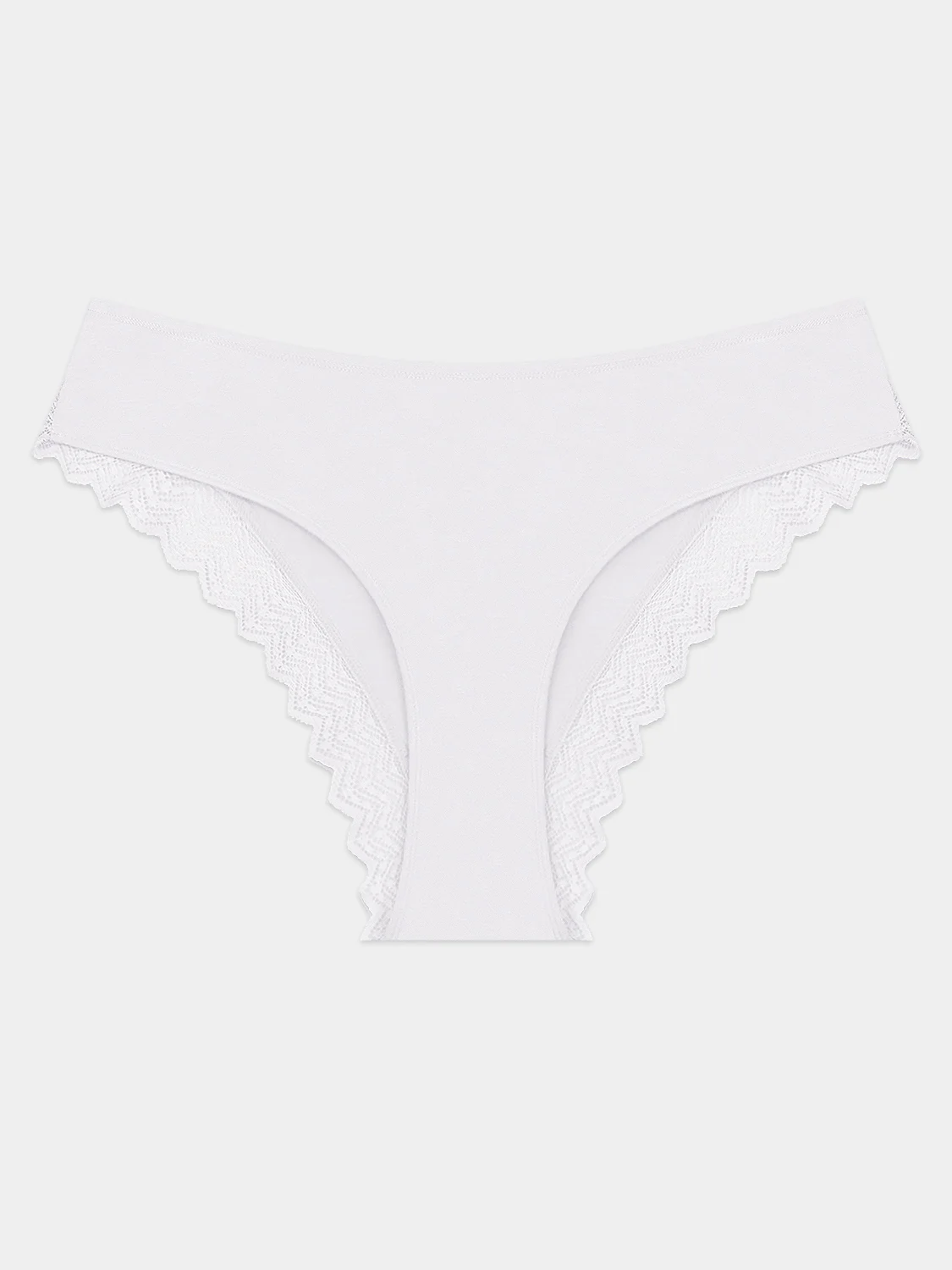 ZigZag Lace Brazilian Knicker - White - Image 5