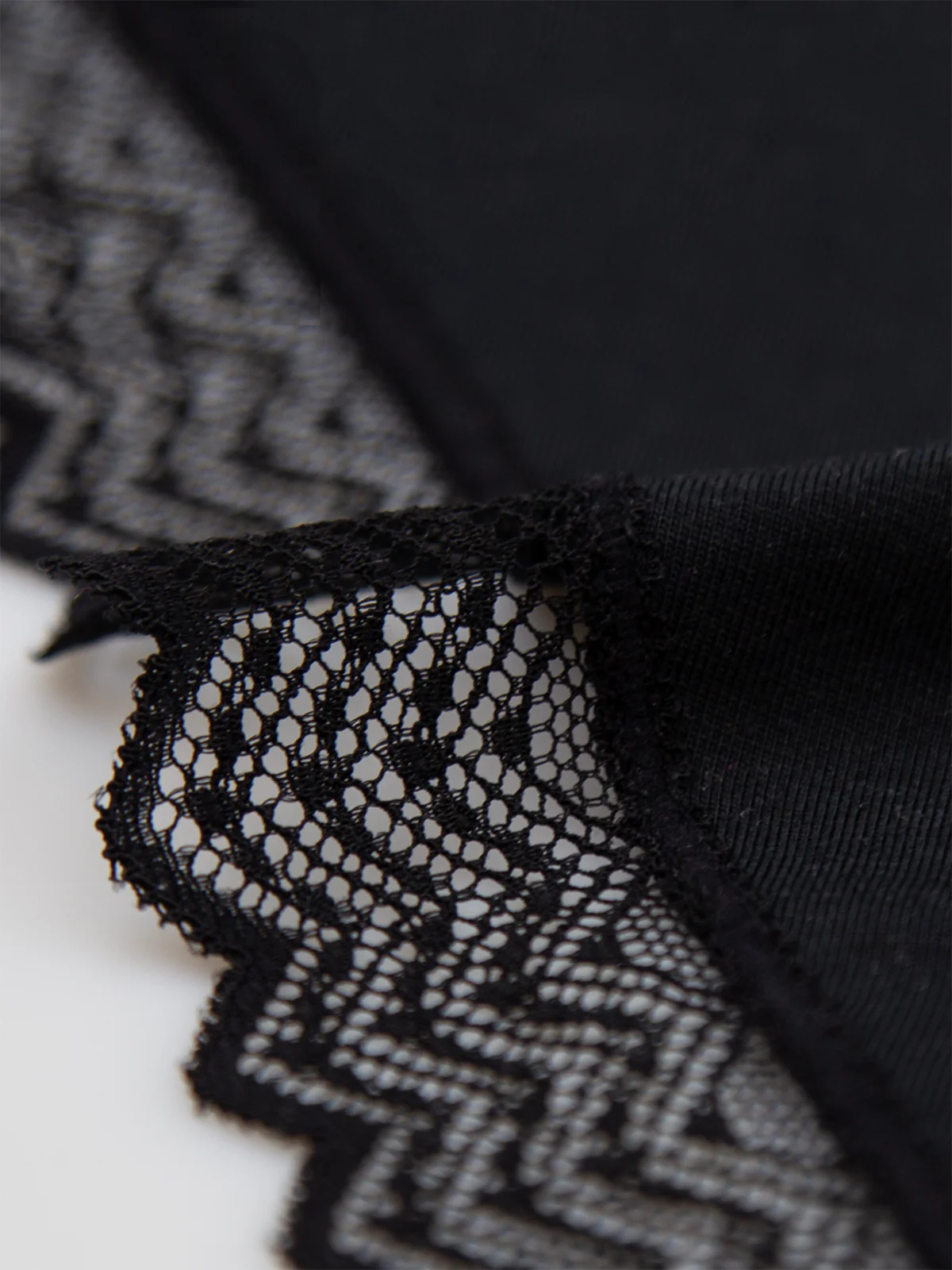 ZigZag Lace Thong - Black - Image 8